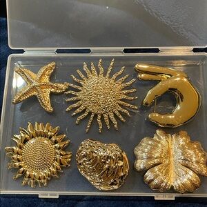 Gold brooch Set